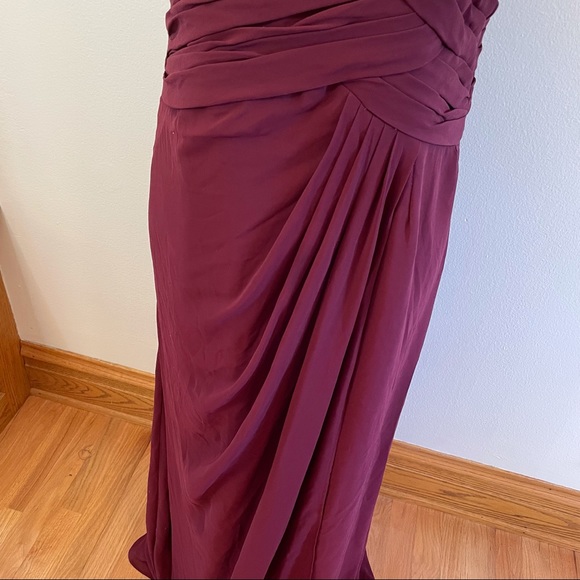 Bill Levkoff Chiffon Sweetheart Floor Length Gown size 14 - Picture 10 of 16